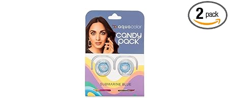 Aquacolor Submarine Blue Candy Pack Zero Power Colored Lenses (2 Lens/Box)