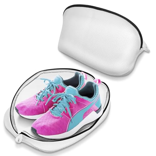 Flintronic Shoes Wash Bags, 4pcs Mesh Laundry Bags with Durable Zips