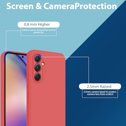 Image of LIRAMARK Liquid Silicone Soft Back Cover Case for Samsung Galaxy S26 5G| Soft Micro-Fibre Lining Inside | Camera Protection Bump (Red)