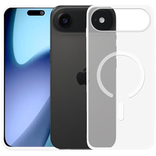 Image of amazon basics Luxury Paper Thin Case Cover for iPhone 17 Air | Matte Finish | Compatible with magsafe | (White, iPhone 17 Air)