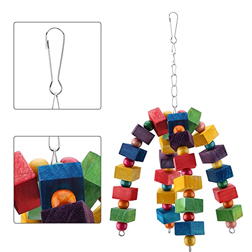BOROCO Parrot Toy Bird Chewing Toys Hanging Parrort Toy Playing Toy with Hanger - Image 2