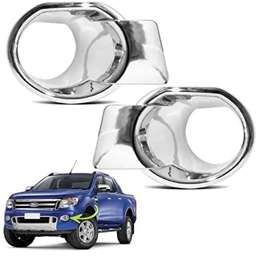 Aplique Cromado Para Farol Milha Neblina Ford Ranger 2013 2014 2015