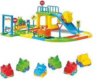 Pista De Carrinhos Brinquedo Corrida Infantil + 6 Carrinhos
