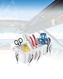 Goottan Boat Caddy Organizer, Marine Seat Cup Holder for B100 B200 B300, Boat Storage Organizer Universal Fit for Bass Kayak Pontoon Jon Boat(White)