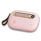 SLuB 電気カイロ 充電式カイロ かわいい モバイルバッテリー 6800mAh 大容量 小型軽量 電気あんか 両面急速発熱 LED残量表示 USB カイロ ストラップ付き 省エネ 節電 通勤通学寒さ対策 贈り物 繰り返し使えるカイロ iPhone/iPad/Android&Type-C対応（ピンク）