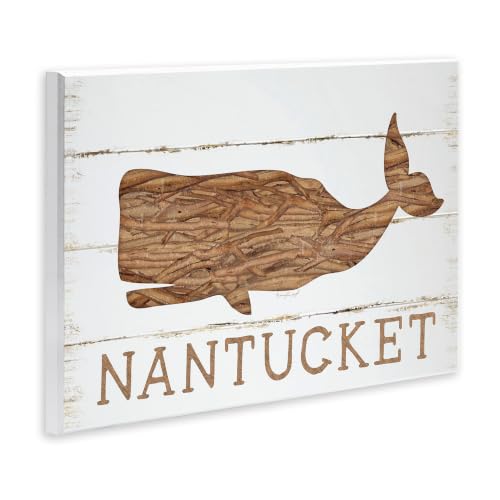 Stupell Industries Nantucket Whale Oversized Wall Plaque Art, Multi-Color by Stupell Industries - Used condition - Image 2