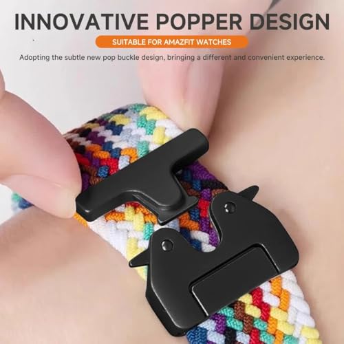 Image of YODI Sturdy Strap Band Compatible With Amazfit T-Rex 2 Smartwatch Only, Braided design Classic Nylon Straps Accessories for Amaz fit Trex2 Men and Women