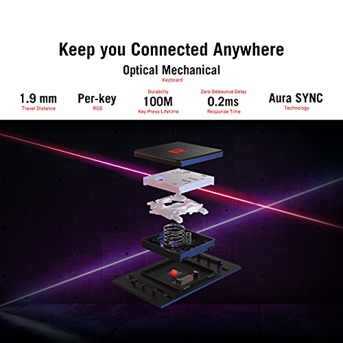 ROG Strix Scar 17 Laptop da Gaming, Display IPS FHD da 17.3" a 360Hz, AMD Ryzen 9 5900HX, 16GB di RAM DDR4, SSD da 1TB, NVIDIA GeForce RTX 3080, Tastiera Inglese Opti-Mechanical, Windows 10 Pro - Notebook - Immagine 7