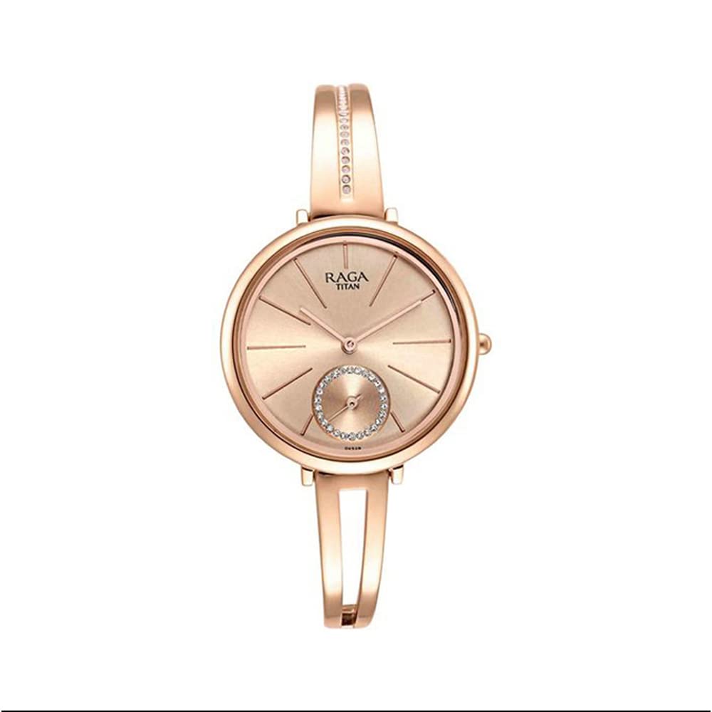 Titan Metal Analog Rose Gold Dial Women Watch-2647Wm01/Np2647Wm01, Bandcolor-Rose Gold (B09B9RV1X2) Amazon Price History, Amazon Price Tracker