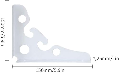 Miniatura 10 de Creative Wall Floating Metal Iron Triangle Shelf Brackets,Hook Design for Hanging Clothes Hangers,Living Room Study Bedroom Bathroom Decoration