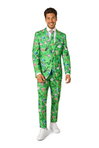 Opposuits Mens Minecraft Suit - Official Licensed Minecraft Costume - Green
