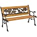 Best Choice Products Outdoor Safari Animals Kids Aluminum & Wood Park Bench Home & Garden