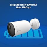 EZVIZ 2-Pack 2025 2K Battery Security Camera Outdoor Wireless, Indoor & Outdoor CCTV Camera, Colour Night Vision, No Monthly Fee, AI Detection, IP65 Weatherproof,4MP,Alexa & Google,No Monthly Fee 2pk - Image 4