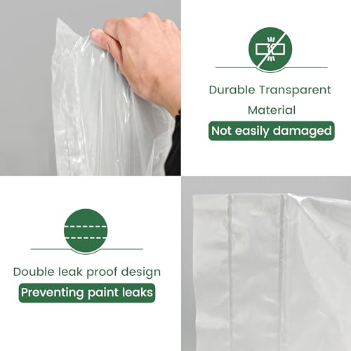 VOOMEY Farbeimer-Einsatz, 45,7 cm, Kunststoff, 5 Stück, verstärkter Boden, große Kapazität mit elastischer Öffnung