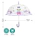 Paraguas Transparente Estampado Mariposas Mujer Antiviento - Paraguas Largo de Burbuja Cupula...