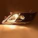 DWVO Projector Headlight Assembly Compatible with 07 08 09 2007 2008 2009 Camry Exclude Hybird Black Housing with Amber Reflector Clear Lens