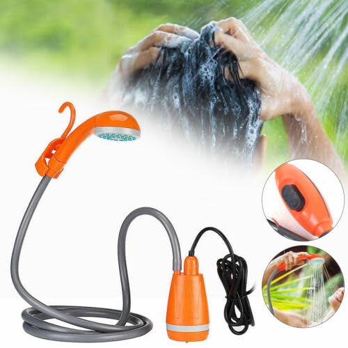 Ducha portátil para camping, cabezal de ducha exterior 62W 12V con bomba de agua recargable 5L/min para camping, senderismo, limpieza de mascotas y lavado de autos miniatura 6