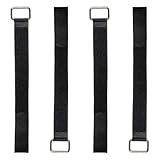 YENOVO 4 Pack RV Awning Arm Safety Strap, 1.2' x 14' Fixed Awning Straps Compatible with Camper, Trailer, and Motorhome Patio Awnings, Heavy Duty Nylon Protective Tie Downs for Outdoor RV Accessories