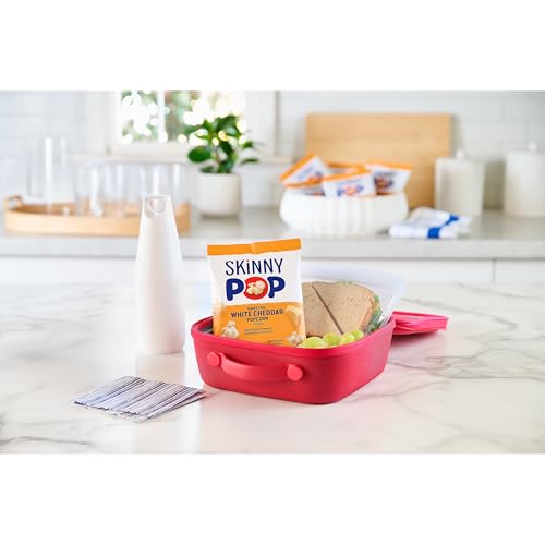 Image of SkinnyPop Popcorn, White Cheddar, Whole Grain, Dairy-Free Snack, 1oz Bags (12ct)