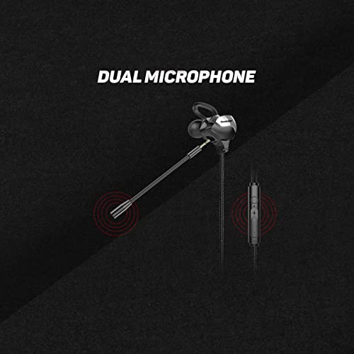 Image of Cosmic Byte CB-EP-06 in-Ear Earphones with Inbuilt and Detachable Dual Microphone, Lightweight, Hi-Fidelity Drivers (Black /Silver)