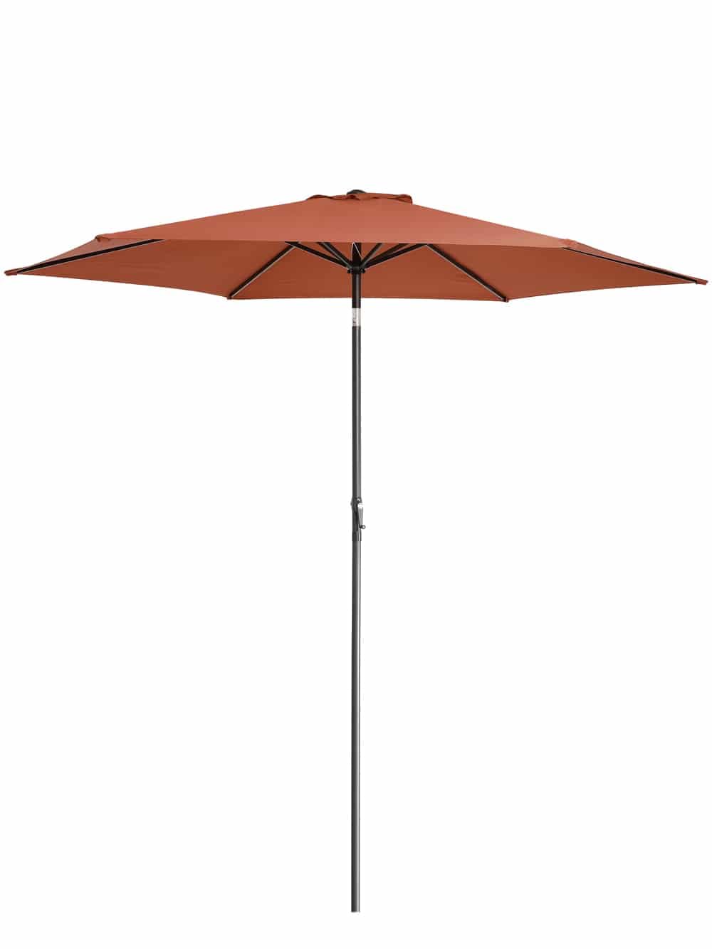 Kingsleeve® Sombrilla de Jardin, Parasol 300cm Grande Protección UV 80+ Manivela Inclinable Orientable, Aluminio Balcón Terraza Sombrillas para Patio Piscina Parasoles Mercado Terracota