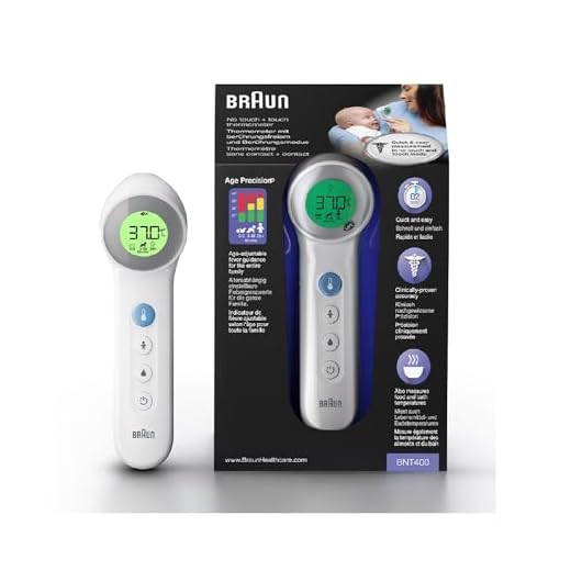 Braun No Touch + Touch-termometer med åldersprecision, BNT400EE