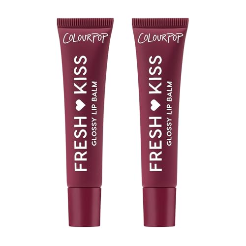 ColourPop Fresh Kiss Glossy Lip Balm - Hydrating Lip Care Enriched with Peptides, Hyaluronic Acid, Shea Butter & Vitamin E for an Ultra-Cushiony Formula - Wild Berry (2 Count)