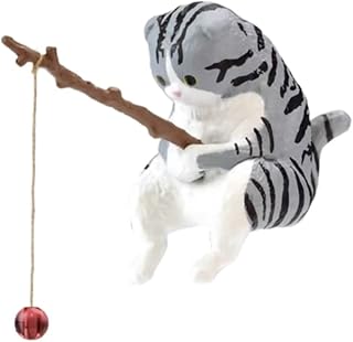 IOOOFU Fish Tank Landscaping Cartoon Fishing Cat Ornaments Aquarium Accessories Household Supplies Home Office Decorations Fish Tank Decorations