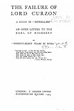 The Failure of Lord Curzon, a Study in Imperialism