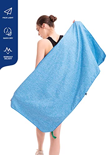 Darchen [5 Pack Gym Towels Accessories For Men, Quick Dry Sweat Towel For Workout Tennis Sports Exercise, Microfiber Silver Ion Towels Compact & Absorbent #TOP5