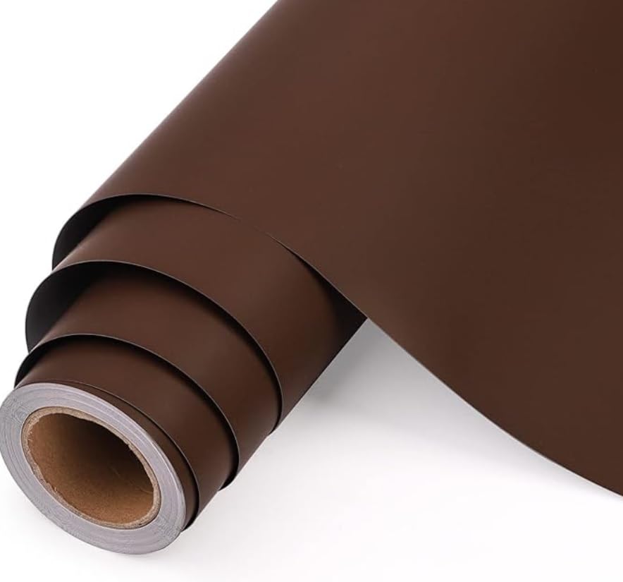 Matte Brown Car Wrap Vehicle Wrap Matte Roll with Self Adhesive Automotive Vinyl Wrap for Moto Car Decal Sheet, DIY Interior Exterior. (12 X 48_inch, Matte Brown Wrap)