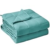 yescool Weighted Blanket for Adults (20 lbs, 48" x 72", Teal) Cooling Heavy Blanket for Sleeping Perfect for 190-210 lbs, Twin Size Breathable Blanket with Premium Glass Bead, Machine Washable