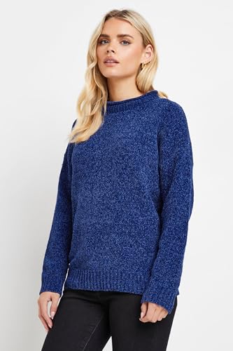 PixieGirl Petite Royal Blue Chenille High Neck Jumper Petite - Image 2