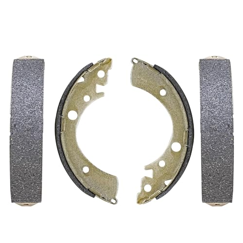 Image of Detroit Axle - 1.7L Brake Kit for 01-05 Honda Civic, Front Drilled and Slotted Disc Rotors Ceramic Brake Pads Rear Brake Drums Semi-metallic Brake Shoes 2001 2002 2003 2004 2005 Replacement