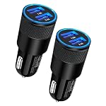 Car Charger [2Pack/3.4a] Fast Charge Dual Port USB Cargador Lighter Adapter
