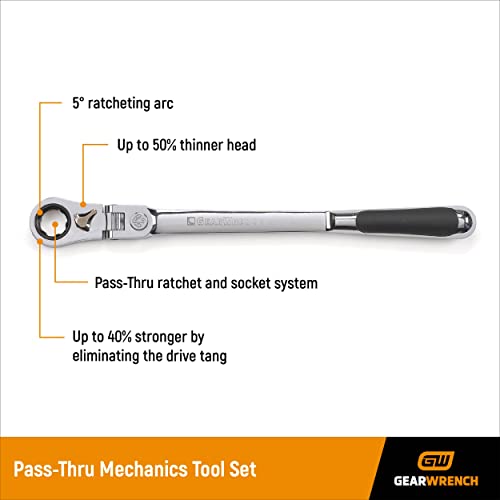 GEARWRENCH Conjunto de ferramentas mecânicas de 6 pontos, chave de 9,5 mm (3/8