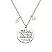 Zuo Bao Where You Lead I Will Follow Hand Stamped Mother and Daughter Necklace