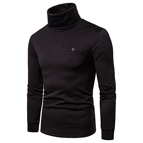 Men's Slim Fit Turtleneck Sweater Casual Knitted Pullover Solid Sweaters for Men Long Sleeve Thermal Sweater3