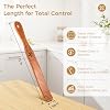 Spurtle for Sourdough Starter, Danish Dough Whisk and Jar Spatula, Solid Teak Wood for Mixing, Scraping Jars and Bread Making Tools, Wooden Kitchen Utensils for Non-Stick Cookware (2) (1 Pcs spurtle) #2