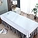 Ouliget Massage Table Sheets with Hole,Wipeable Soft Spa Bed Cover,Rose Printing Massage Tables Rest Cover for Spa Beauty Salon Hotels,39 x 78 Inches (White)