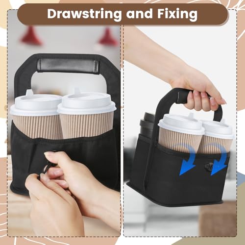 Slcinwzdt DC001 Drink Carrier With Handle,Reusable Drink Caddy,4 Cup Collapsible Tumbler Tote thumb #5