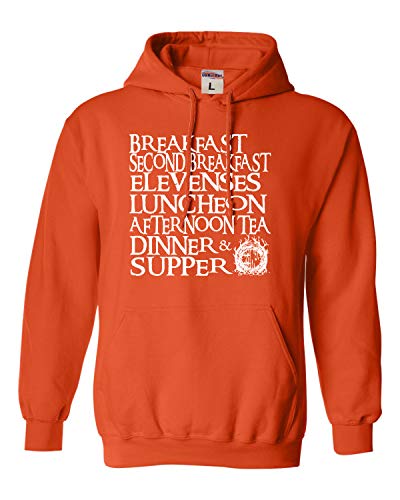 Go All Out XX-Large Orange Mens The Seven Daily Meals Sweatshirt Hoodie