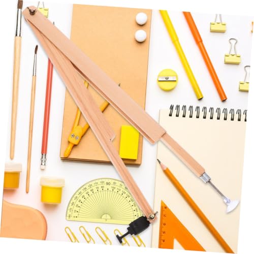 Compas de dessin en bois Uonlytech 2 Pcs pour enseignement de la géométrie sur tableau blanc - 4