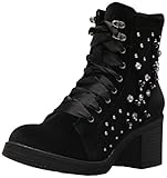 Madden Girl Women's VEERA Combat Boot, Black Velvet, 8.5 M US