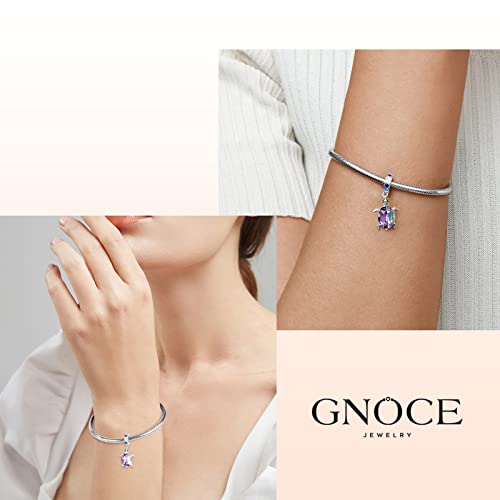 Image of GNOCE Ocean World Cute Animal Charm Beads,925 Sterling Silver Dangle Charms Fit Bracelets & Necklace, Hand-Finished Keepsake Travel Jewelry Gift for Women Men BBF