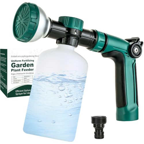 VENETIO 8-Dial Hose Nozzle Sprayer for Liquid Fertilizer & Chemicals | Multi-Purpose Lawn & Garden Spreader Tool for Watering