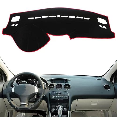 Tapis de tableau de bord pour Peugeot 308 T7 et 408 protecteur noir