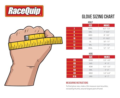 Image of RaceQuip 355012 355 Series Small Red SFI 3.3 /5 Two Layer Racing Gloves