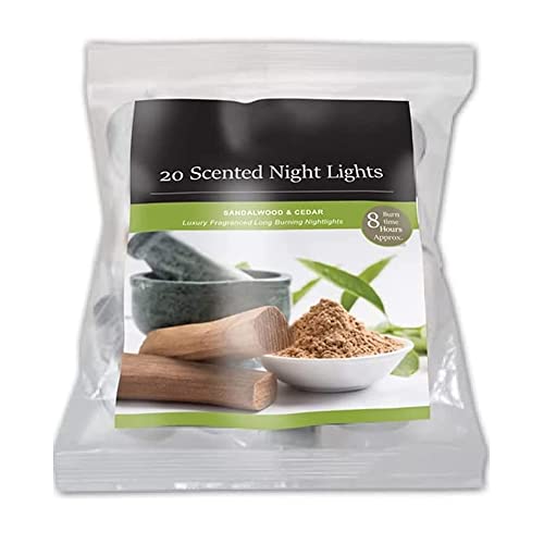 Pride Home & Garden PHG Fresh Scented Tealight Candle with 8 Hour Burn Time Long-Lasting Set Fancy Candles for Decor Premium Quality (Sandalwood and Cedar), One Size