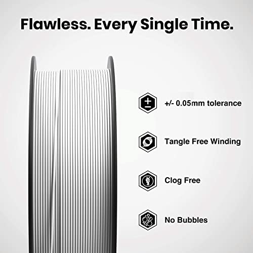 Image of Numakers PETG-HS 1.75mm 1kg 3D Printer Filament Clear Light Blue High-Speed Printing Strong & Tough Odorless Moisture Proof Low Warping Precise 3D Printing Fits Most FDM Printers (Pure White)